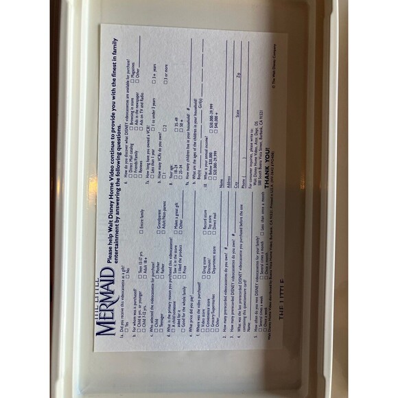 *RARE* Black Diamond Disney The Little Mermaid (VHS, 1989) BANNED COVER ART - Picture 4 of 13